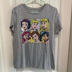 Gray T-Shirt with Cartoon Character Print